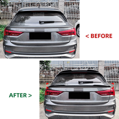Rear Spoiler Lip for Audi Q3 Sportback (2019-2024) Gloss Black
