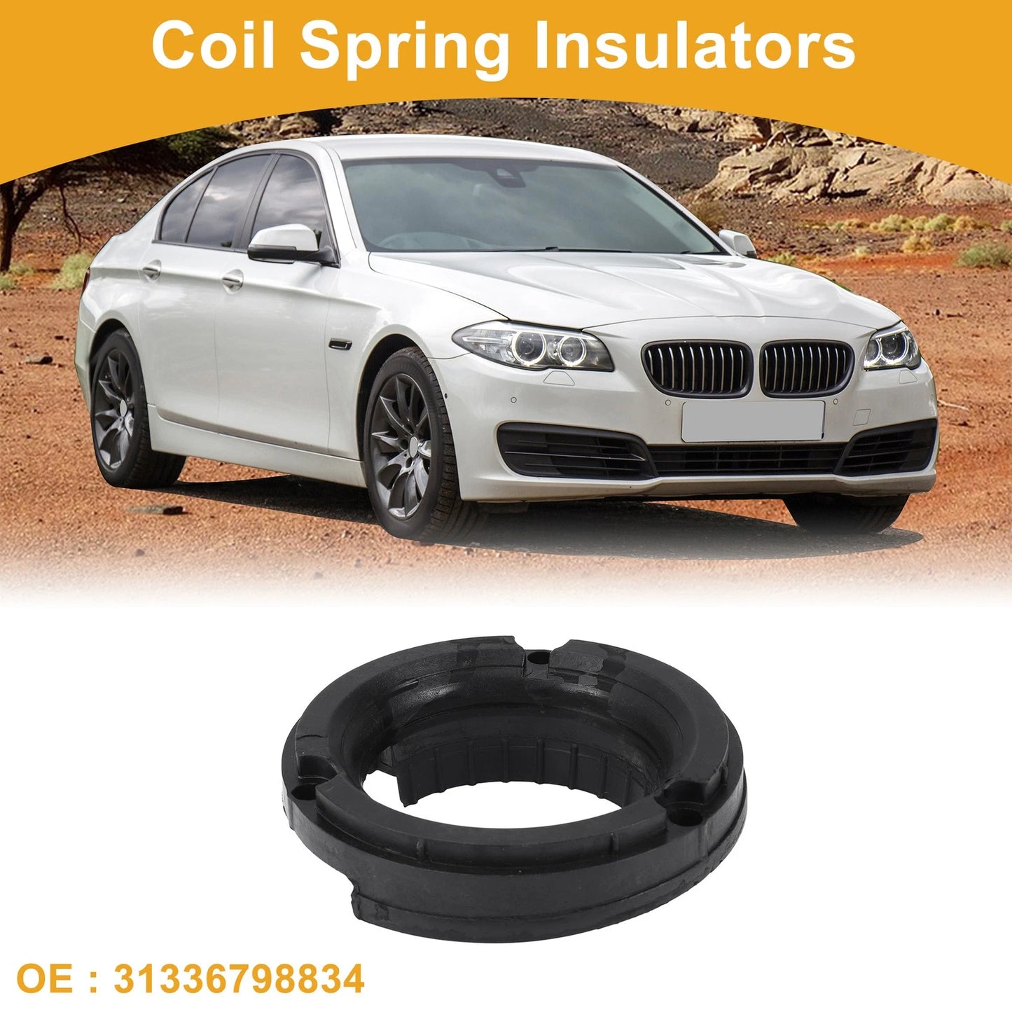 Coil Spring Insulators for BMW 750i 2009-2015 Rubber 1 x Pair
