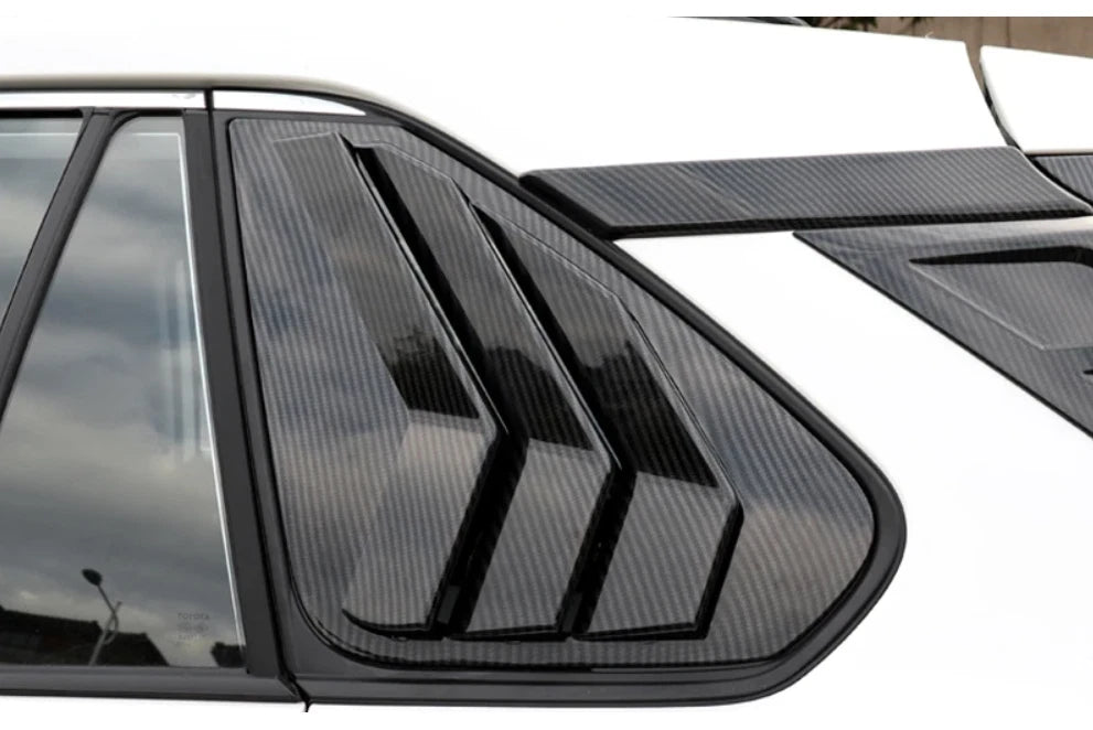 ABS Carbon Fiber Rear Window Side Louver Covers for Toyota RAV4 (2019-2023)