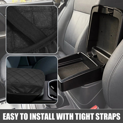 Center Console Armrest Cover for Toyota Corolla (2020-2023) Faux Leather Black