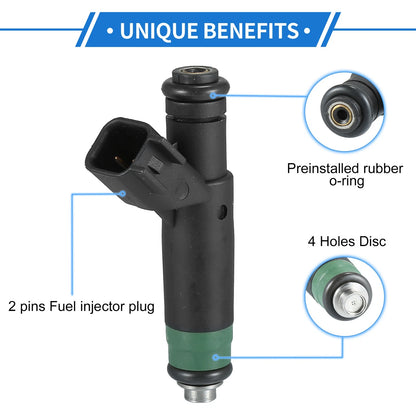 8 x Fuel Injector 4.7L Black for Dodge Ram 1500 (2004-2007)
