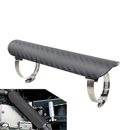 Universal Exhaust Muffler Pipe Heat Shield Cover for Motorcycle - Black