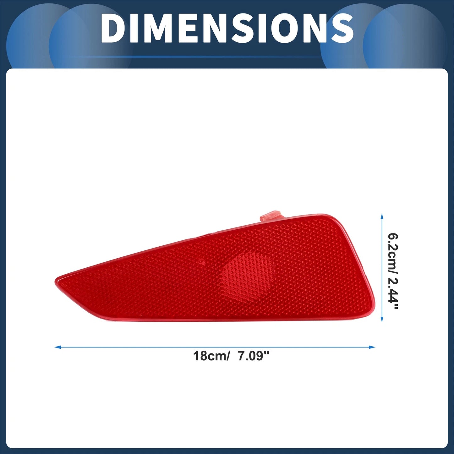 Bumper Reflector for Ford Focus Sedan (2019-2020) Red 1pc Rear Left