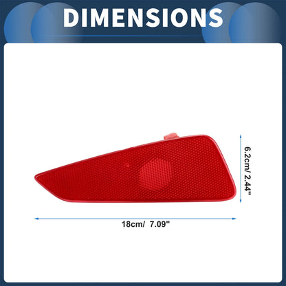Bumper Reflector for Ford Focus Sedan (2019-2020) Red 1pc Rear Left