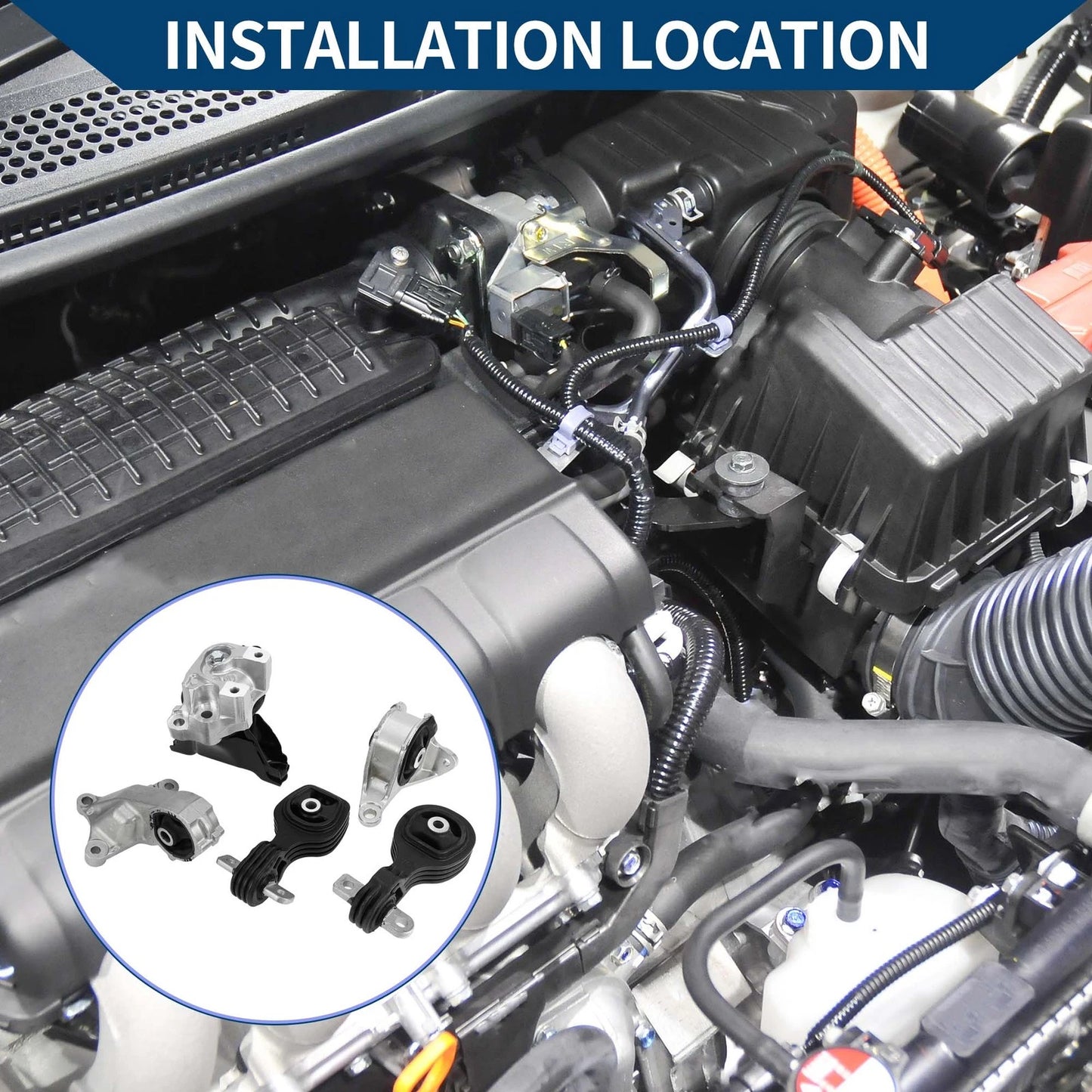 Engine Motor Mount Set for Honda CR-V 2.4L L4 (2007-2011)