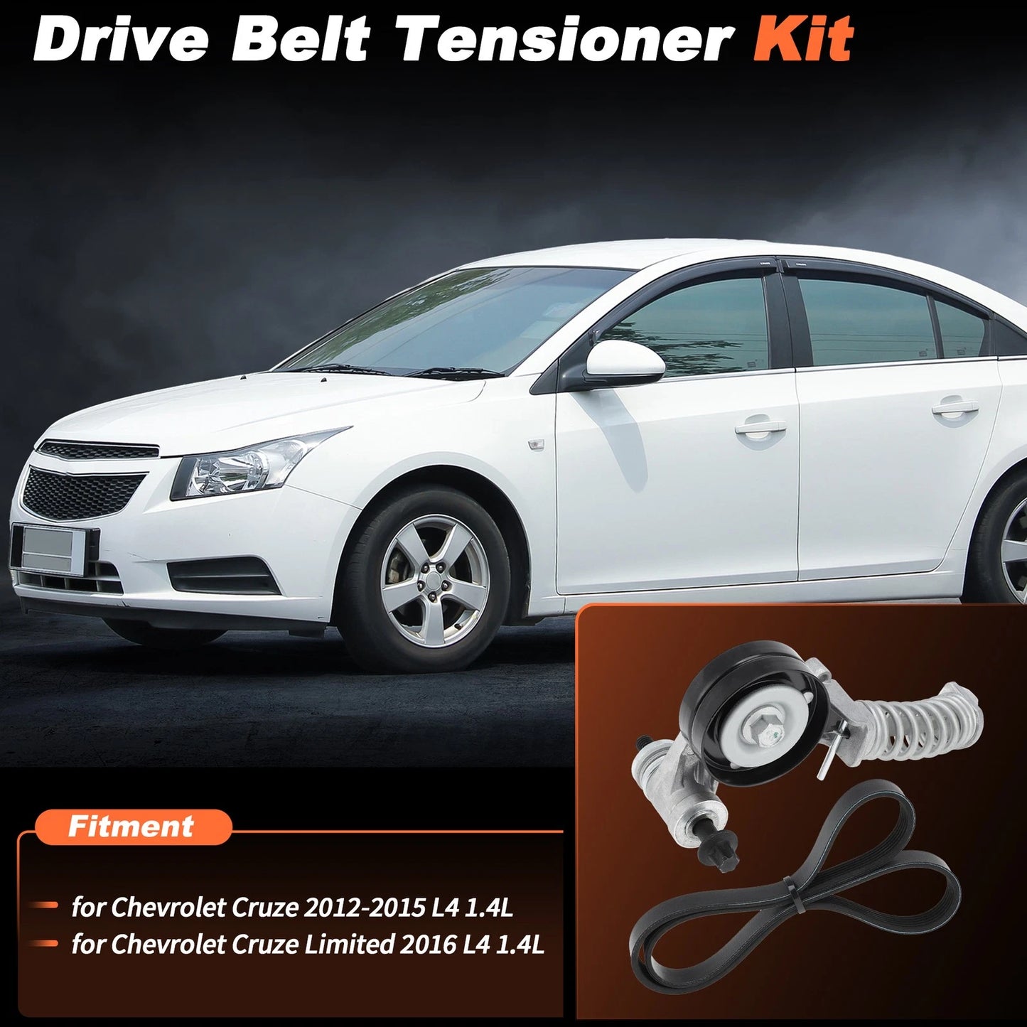Serpentine Belt Drive Tensioner Kit for Chevy Cruze (2012 - 2015)