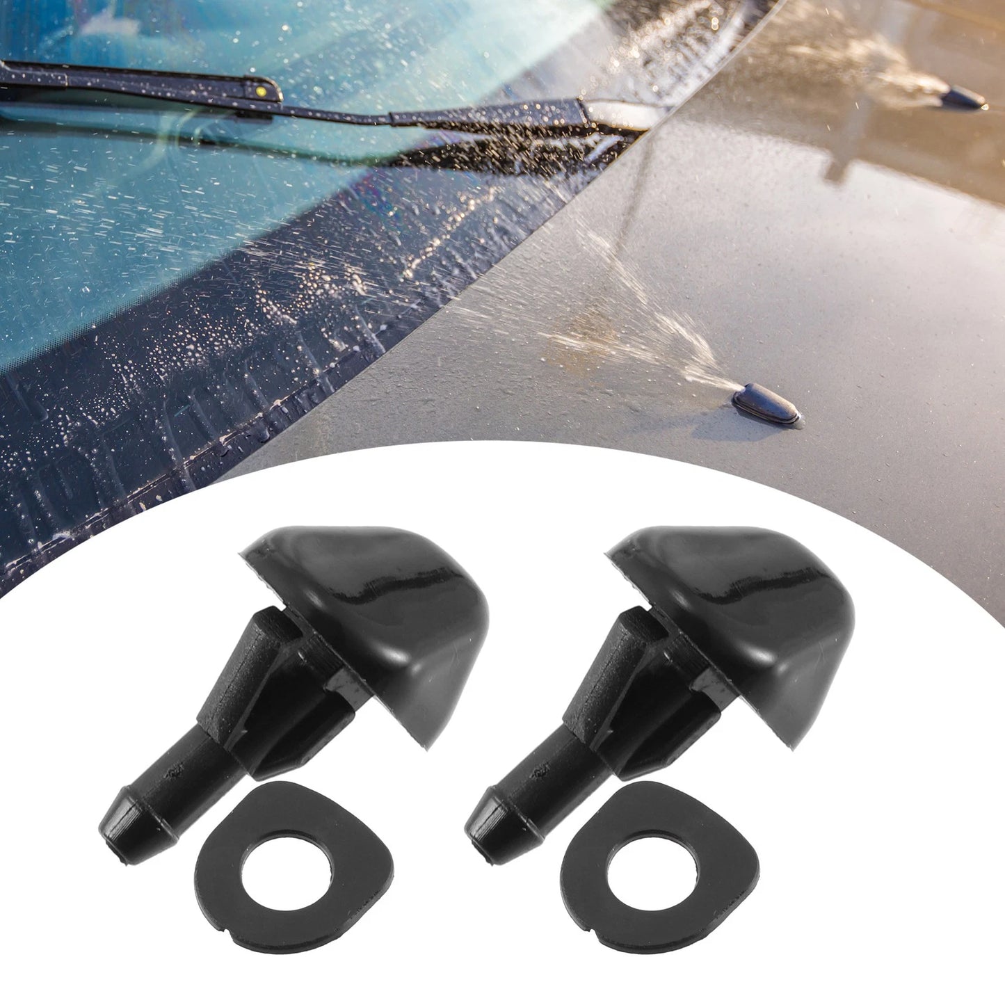 2pcs Front Windshield Washer Nozzle Wiper Jet for Toyota 4Runner (1989–2026)