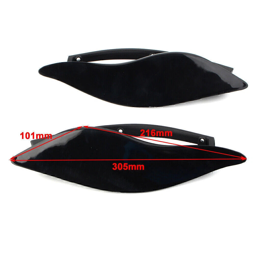 Black Adjustable Fairing Air Deflectors for Harley Batwing Street Glide