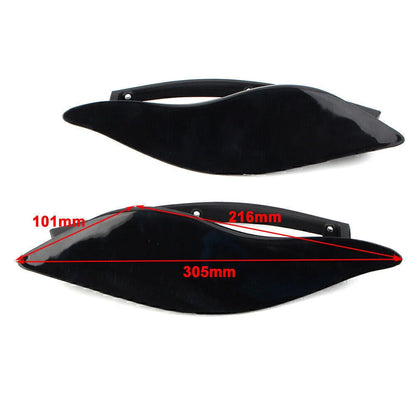 Black Adjustable Fairing Air Deflectors for Harley Batwing Street Glide