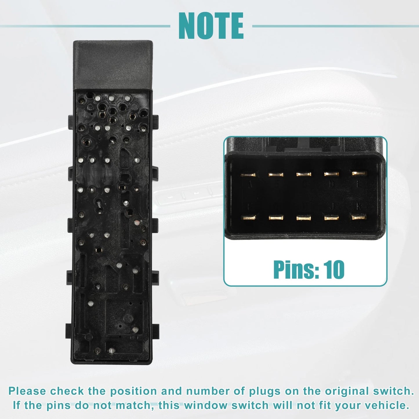 Front Left Power Seat Switch for Chevrolet Camaro (2010 - 2015)