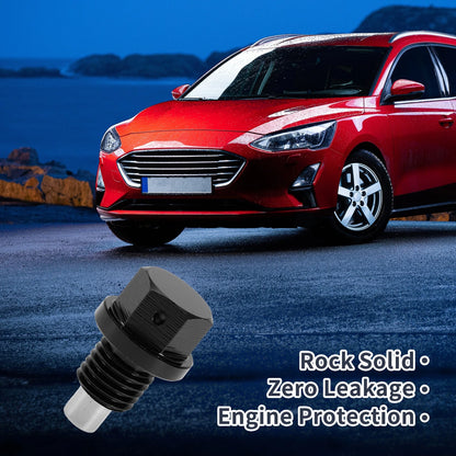 1 x M12x1.5 Engine Oil Drain Plug with Gasket Black for Car Motorcycle Boat
