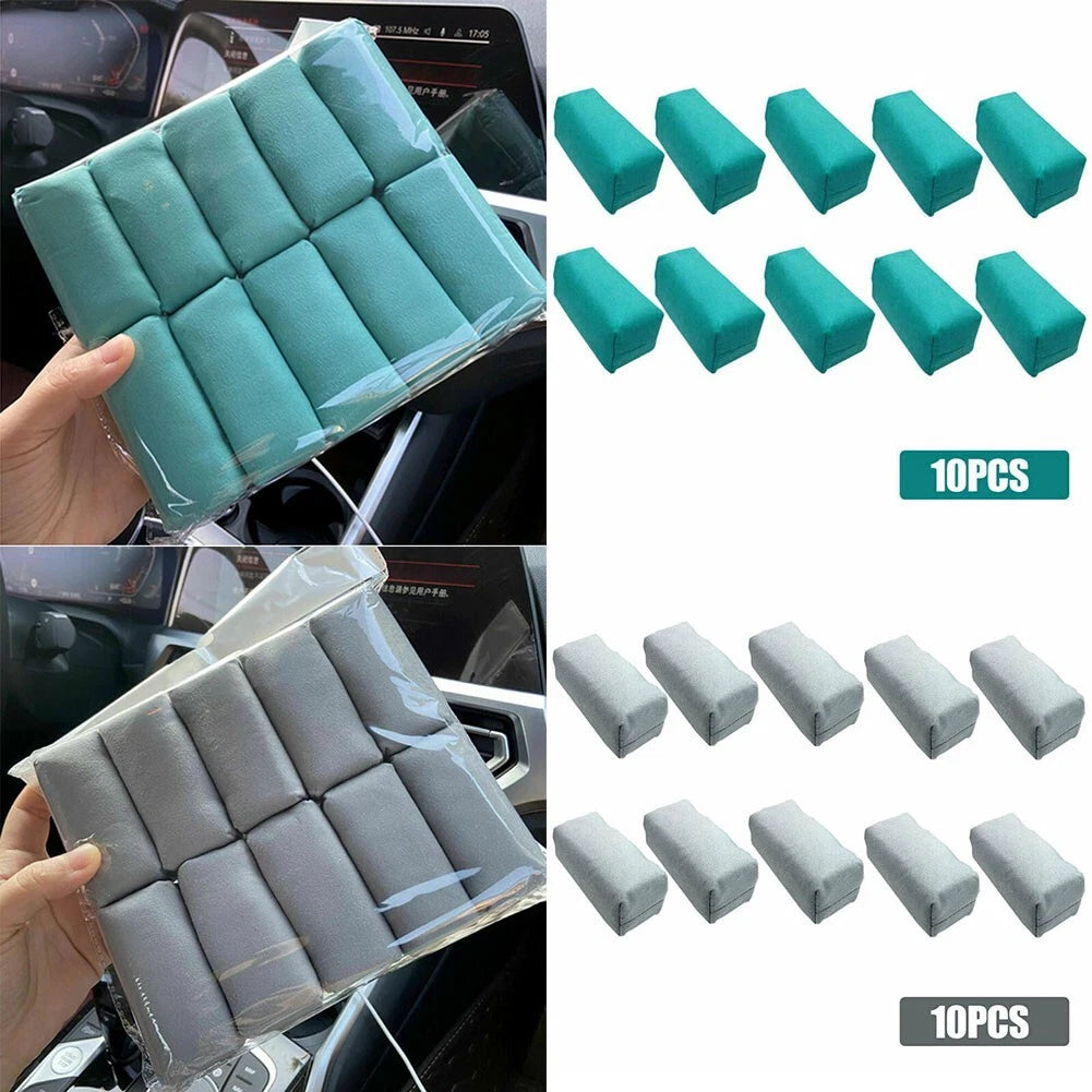 10pcs/Set 8cm Car Detailing Suede Sponge Applicator for Car