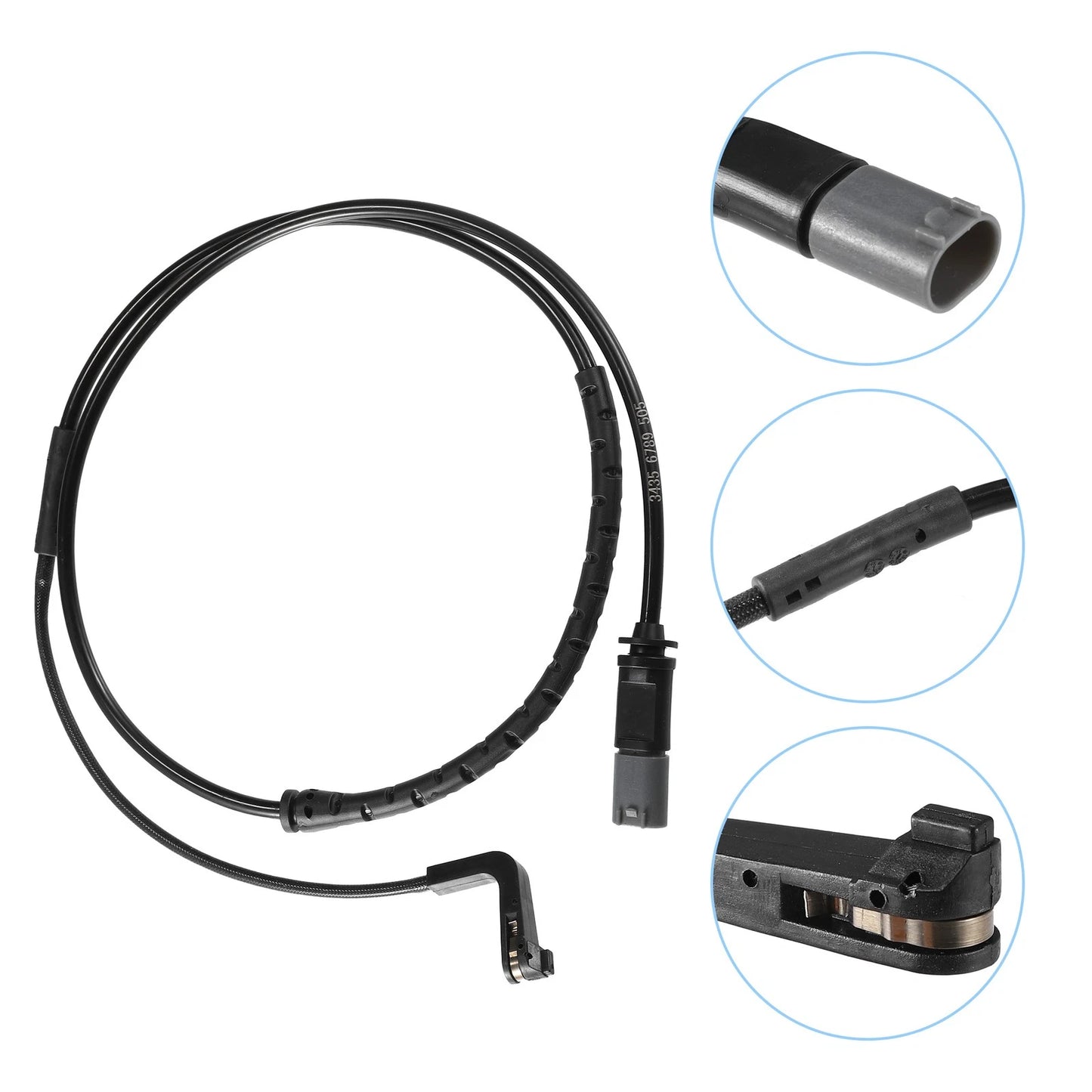 Rear Brake Pad Sensor for BMW X5 - Plastic Rubber Black Gray (2000-2006) 2 x