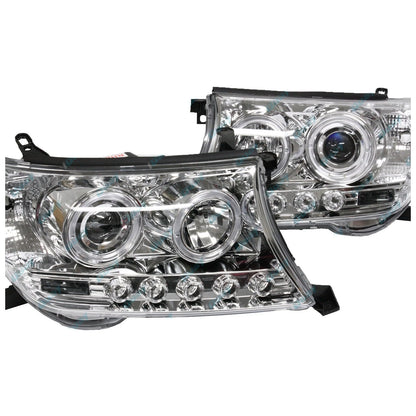 Angel-eye Projector LED Chrome Headlights for Landcruiser 200 Series (2007-2015)