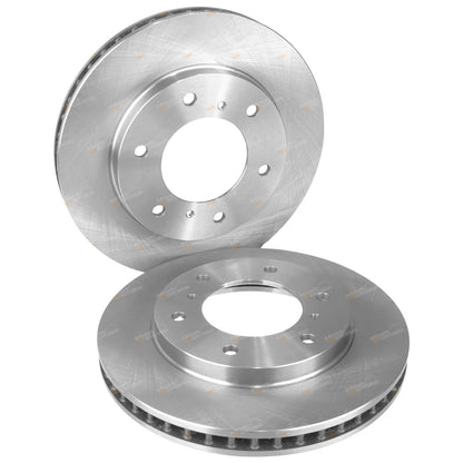 Front Disc Rotors + Pads Set for Mitsubishi Challenger PB PC (2009 - 2015)