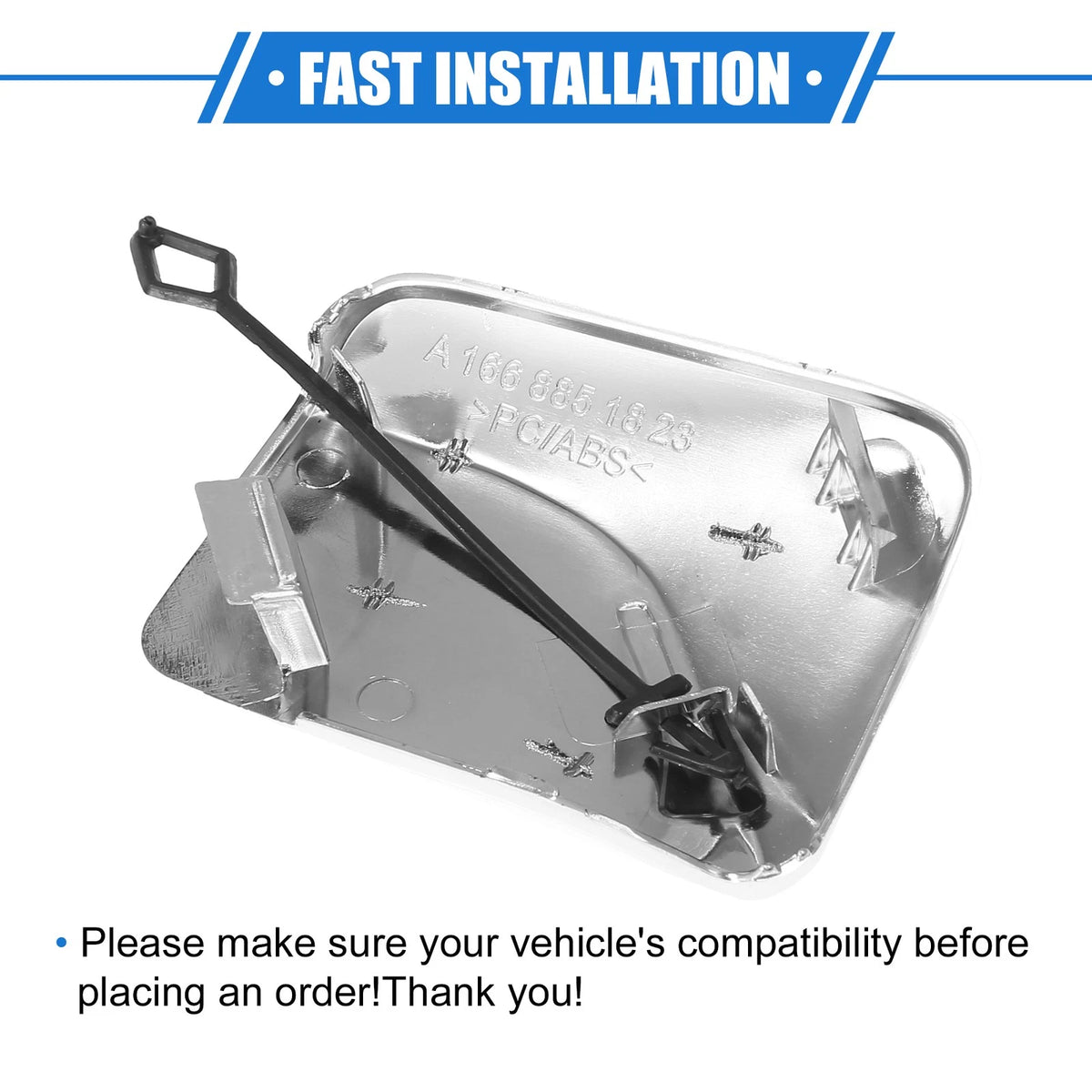 Front Bumper Tow Hook Eye Hole Cover for Mercedes-Benz ML (2012-2015)
