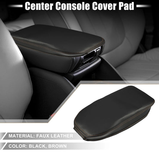 Center Console Cover Armrest Cover for Toyota RAV4 Black Brown (2019–2022)