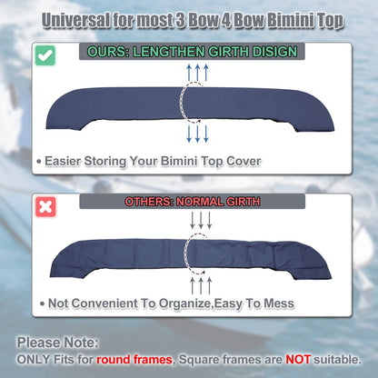 Storage Boot 91–96 Boat Bimini Top for Marine Grade Polyester Sock