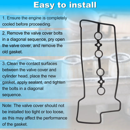 Valve Cover Gasket for Toyota Vios (2002-2008) - NBR 1 pcs