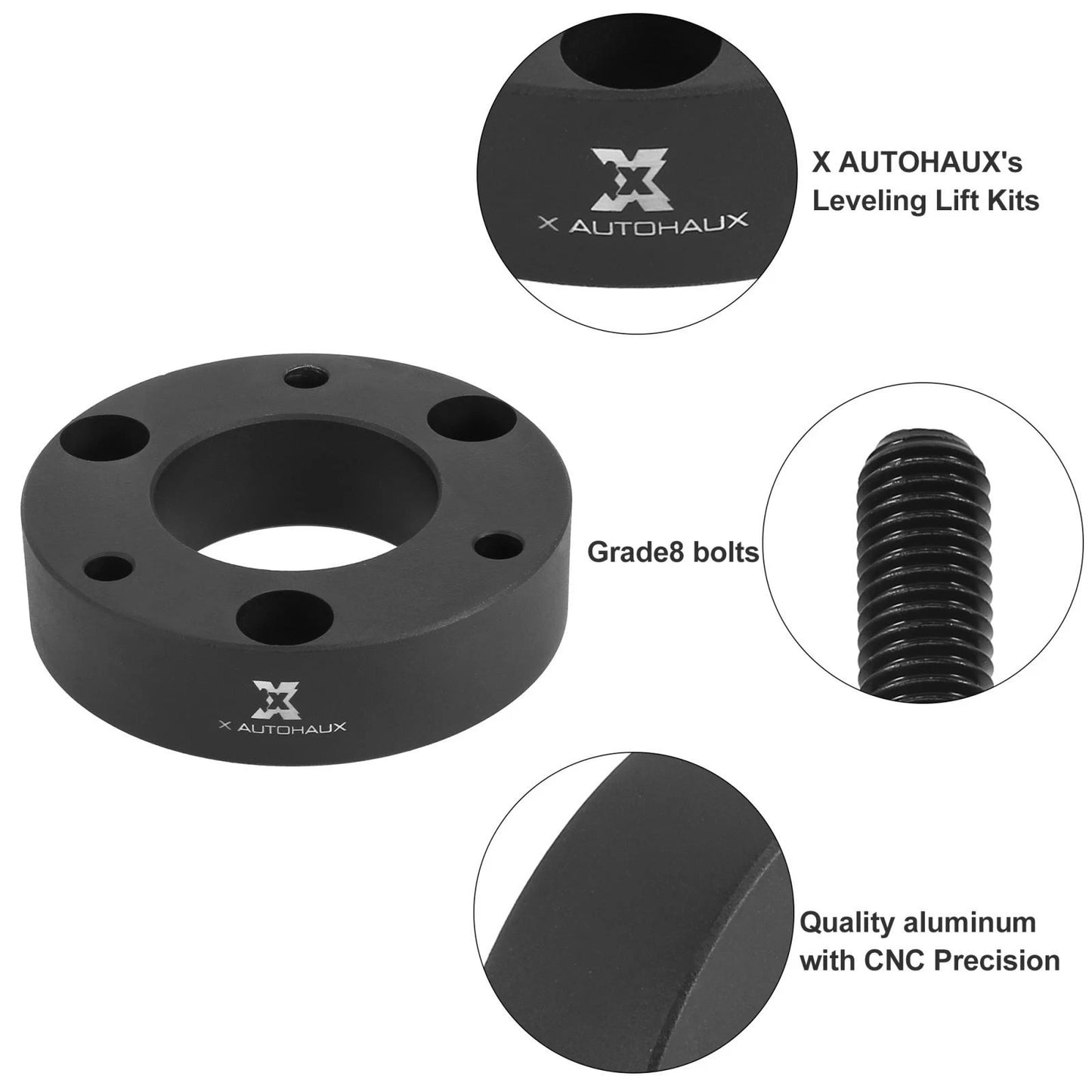 2x 2.5inch Front Leveling Lift Spacers Kit for Silverado 1500 4WD (2007-2017)