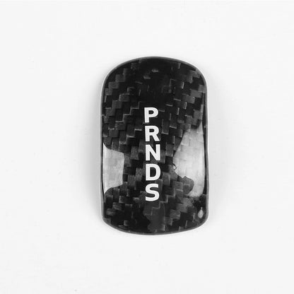 Black Carbon Fiber Gear Shift Knob Cover for Ford Mustang (2014-2018)