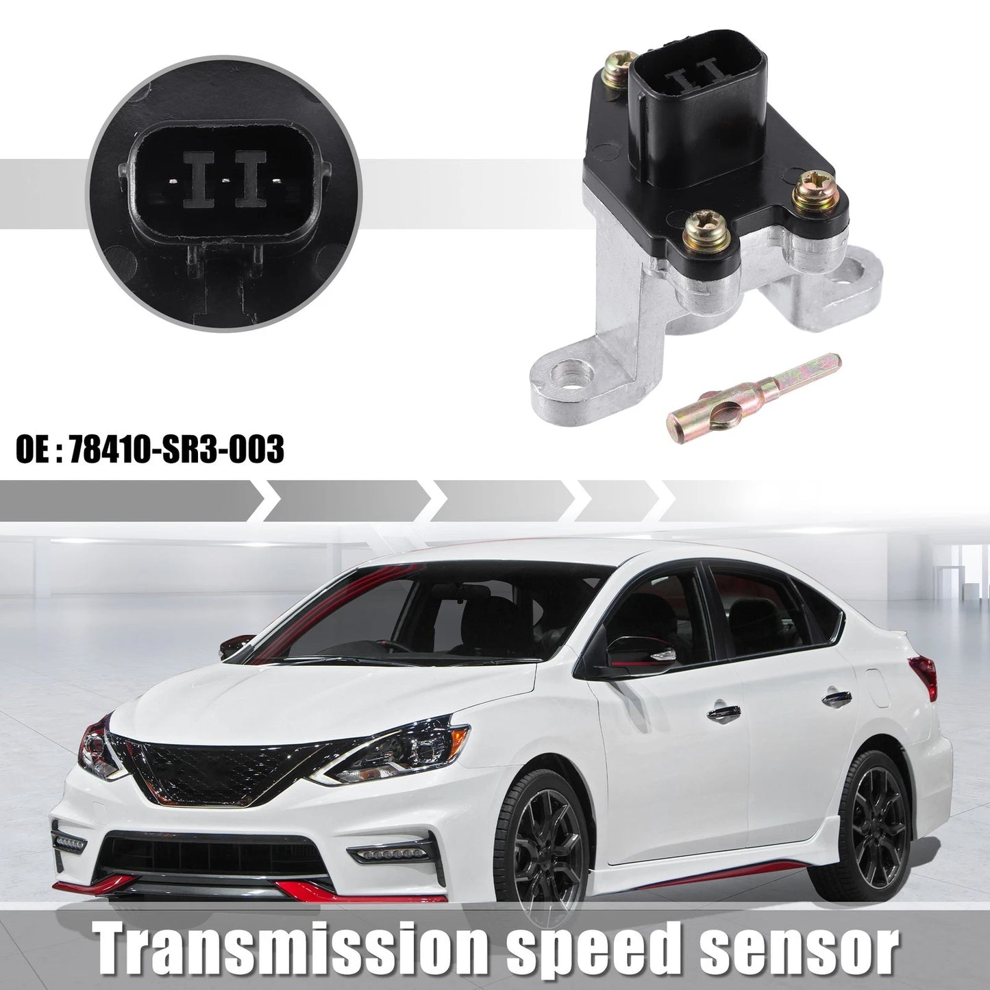 Transmission Speed Sensor for Honda Accord (2003-2007) - 3 Pins Silver Tone