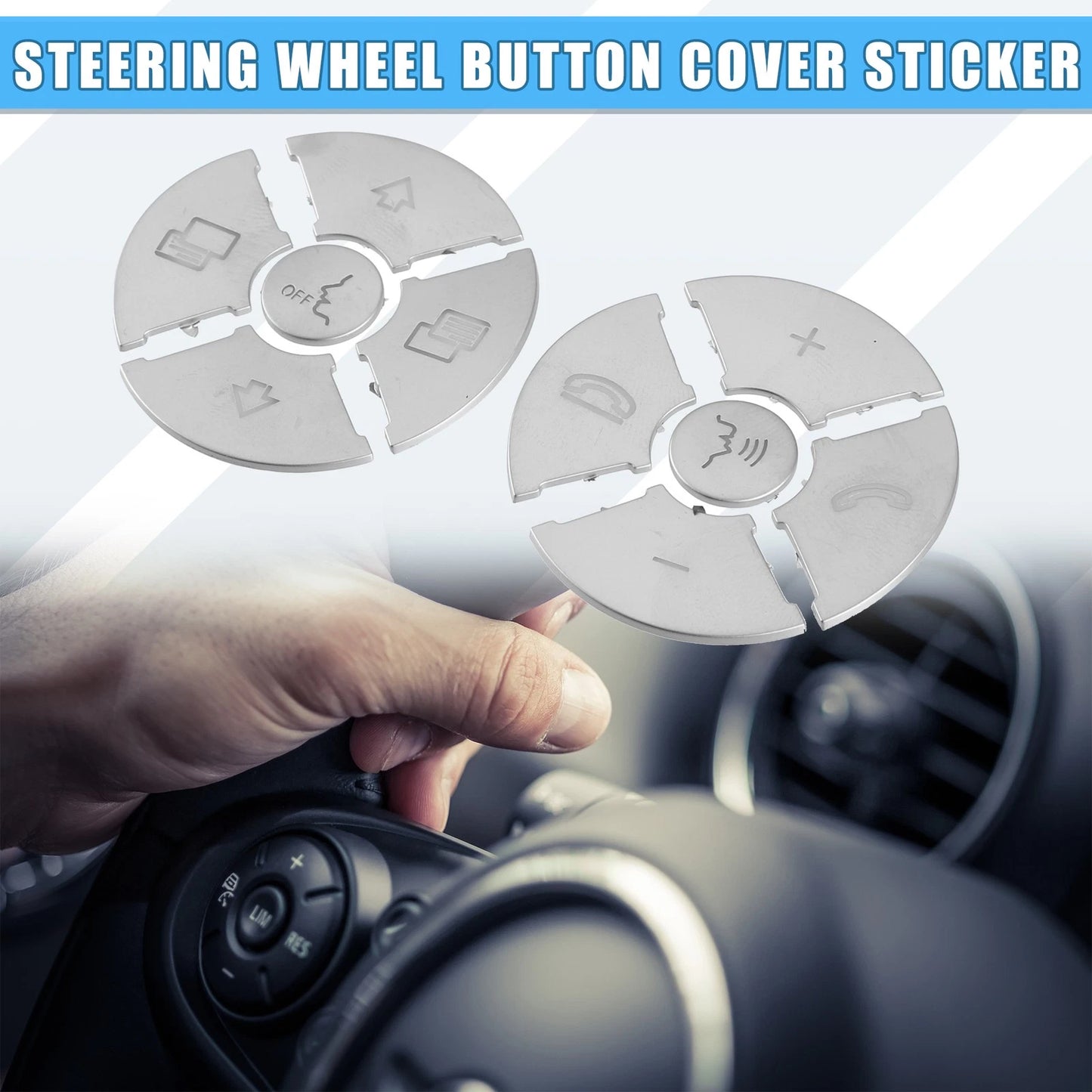 Steering Wheel Button Cover Stickers for Mercedes-Benz R Class (2010-2017)