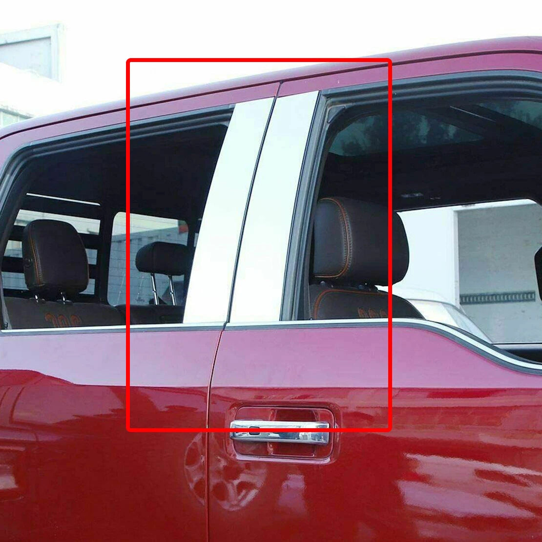 4Pcs Silver Window Pillar Post Trim for Ford F150 (2015-2021)