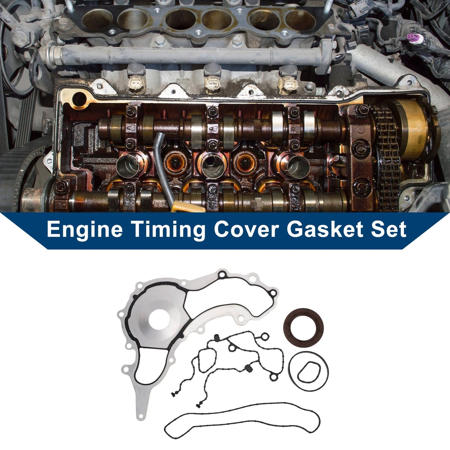 Engine Timing Cover Gasket Set for Jeep Wrangler (2012-2017)
