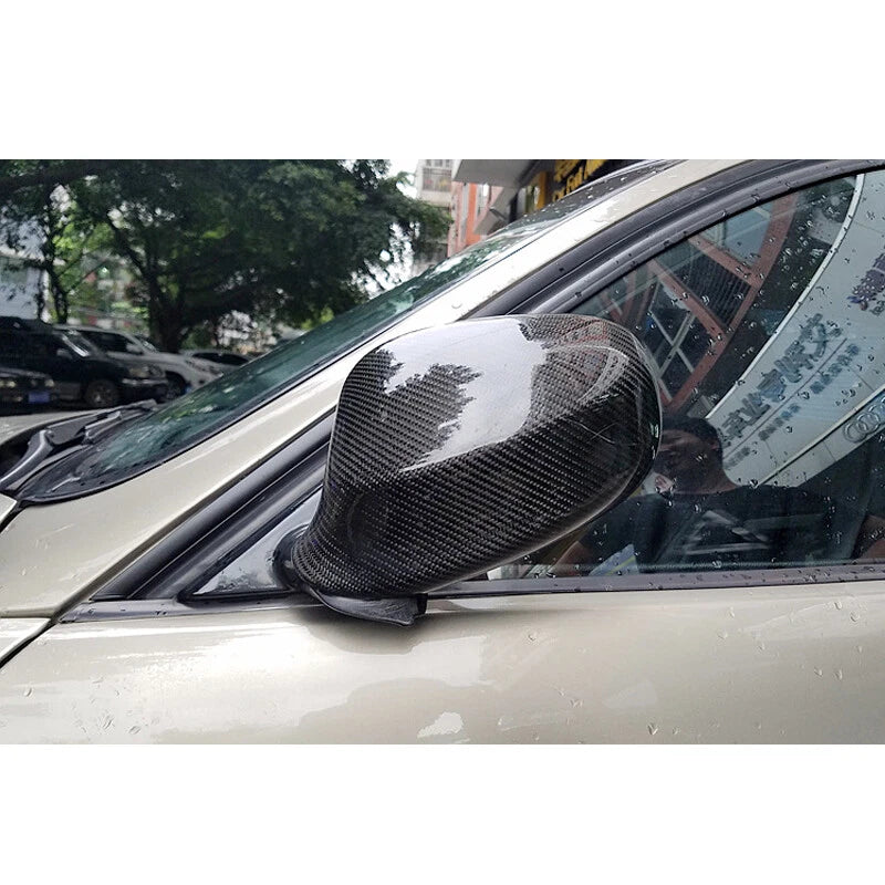 Real Carbon Wing Rearview Side Mirror Cover Caps Trim For BMW E92 E93 06-08