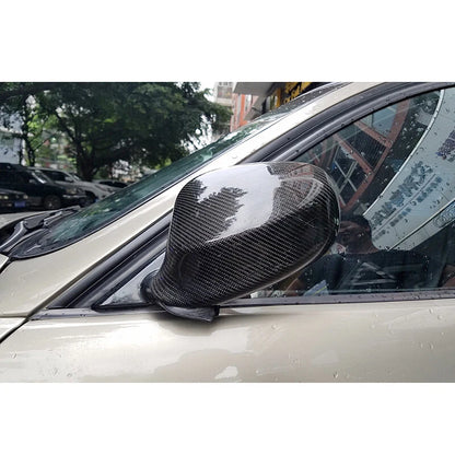 Real Carbon Wing Rearview Side Mirror Cover Caps Trim For BMW E92 E93 06-08