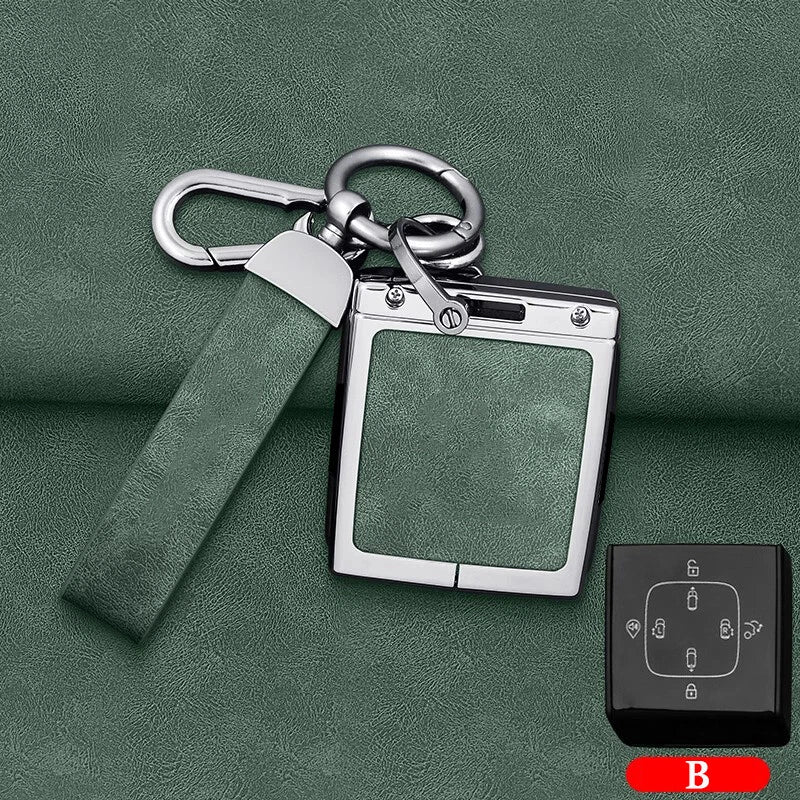 Leather Key Remote Case Fob Shell Cover for Volvo EX30