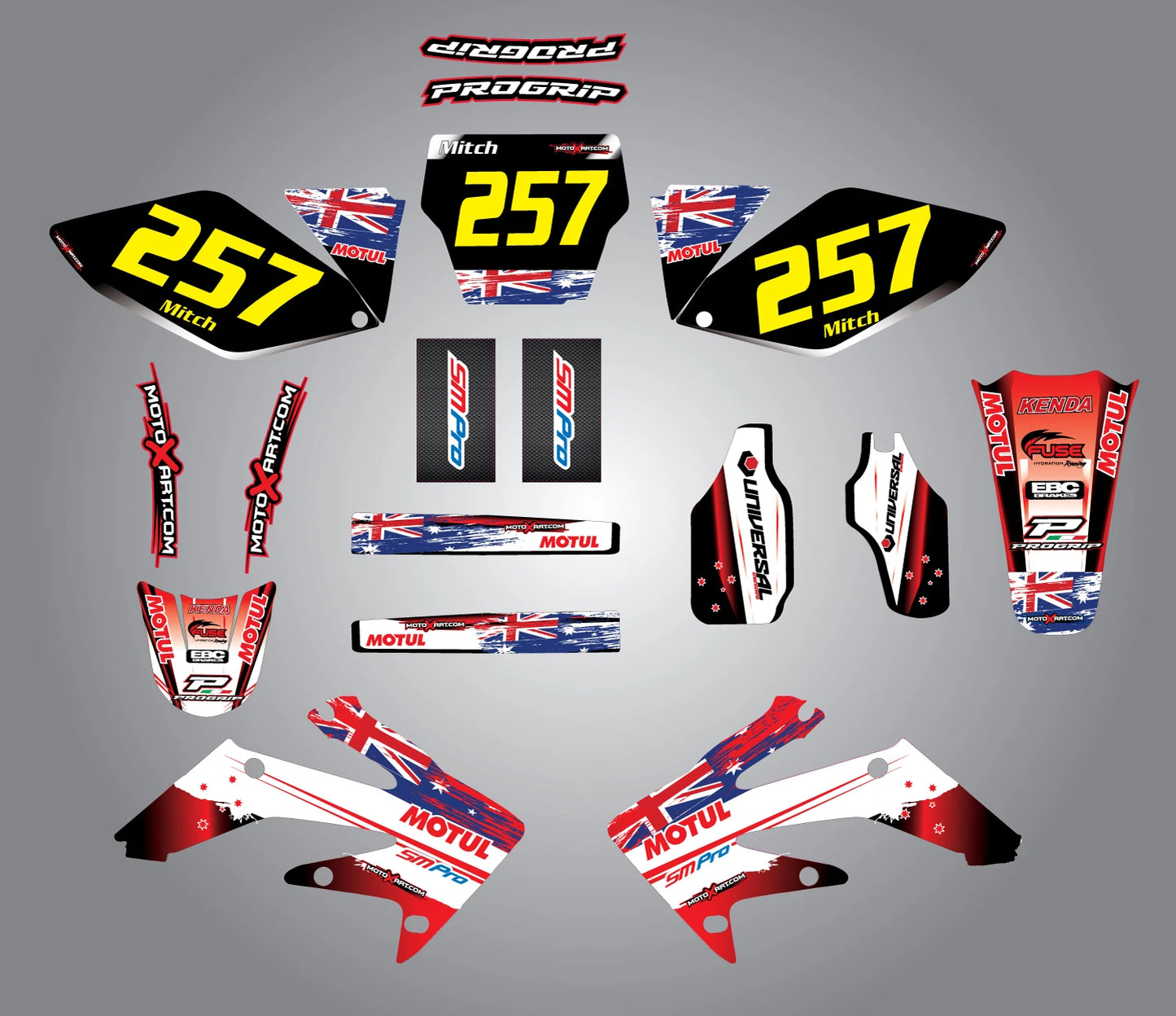AUSSIE PRIDE Custom Graphic Kit for Honda CRF 250 (2004-2005)