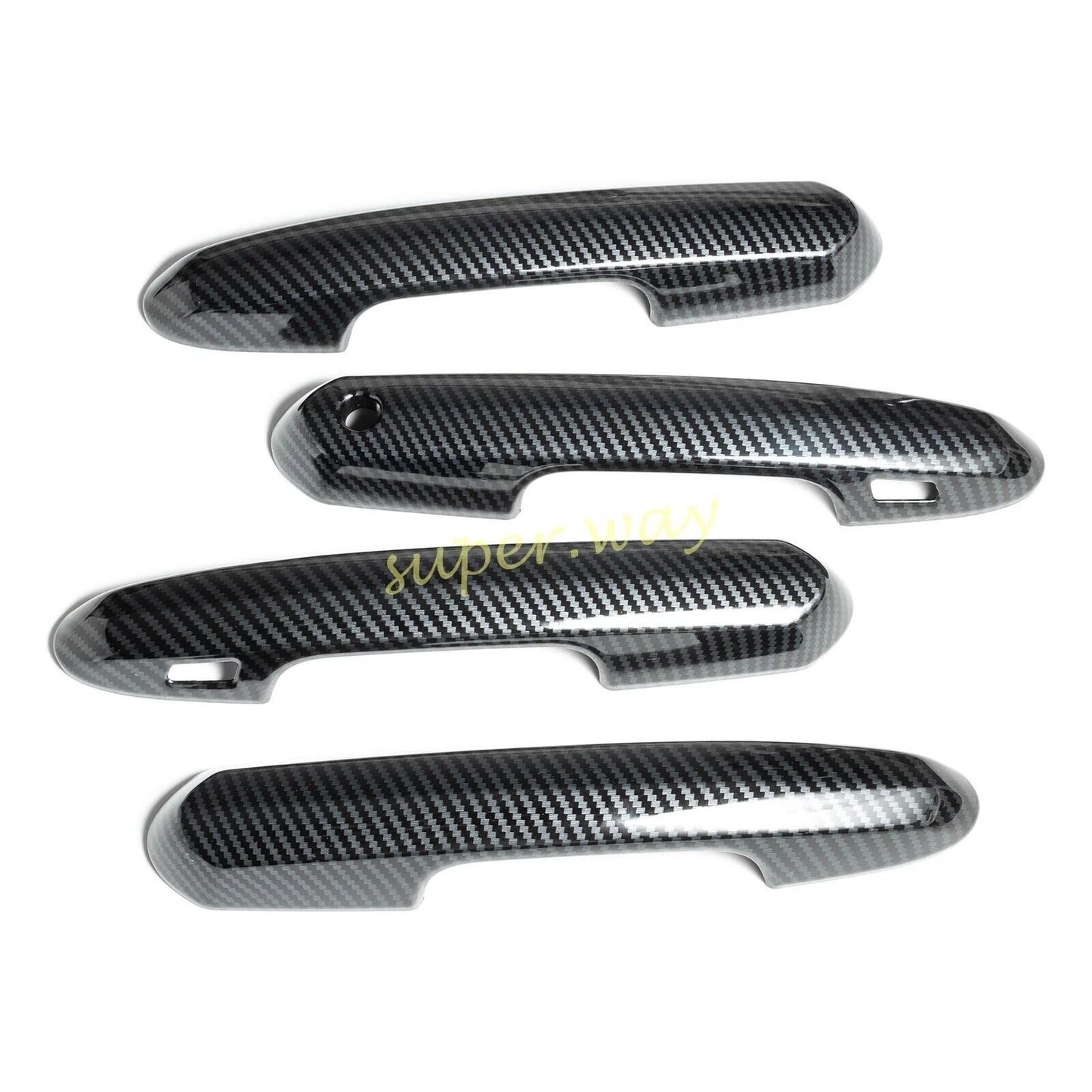 ABS Carbon Fiber Door Handle Bowl Cup Covers for Toyota Highlander (2020–2024)