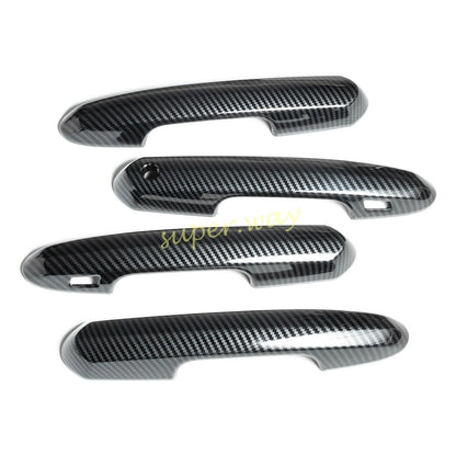 ABS Carbon Fiber Door Handle Bowl Cup Covers for Toyota Highlander (2020–2024)