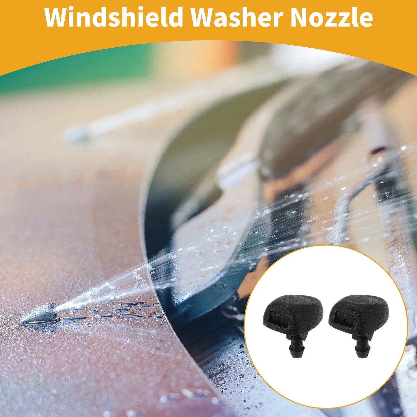 Front Windshield Washer Nozzles for Peugeot 207 (2007-2015)