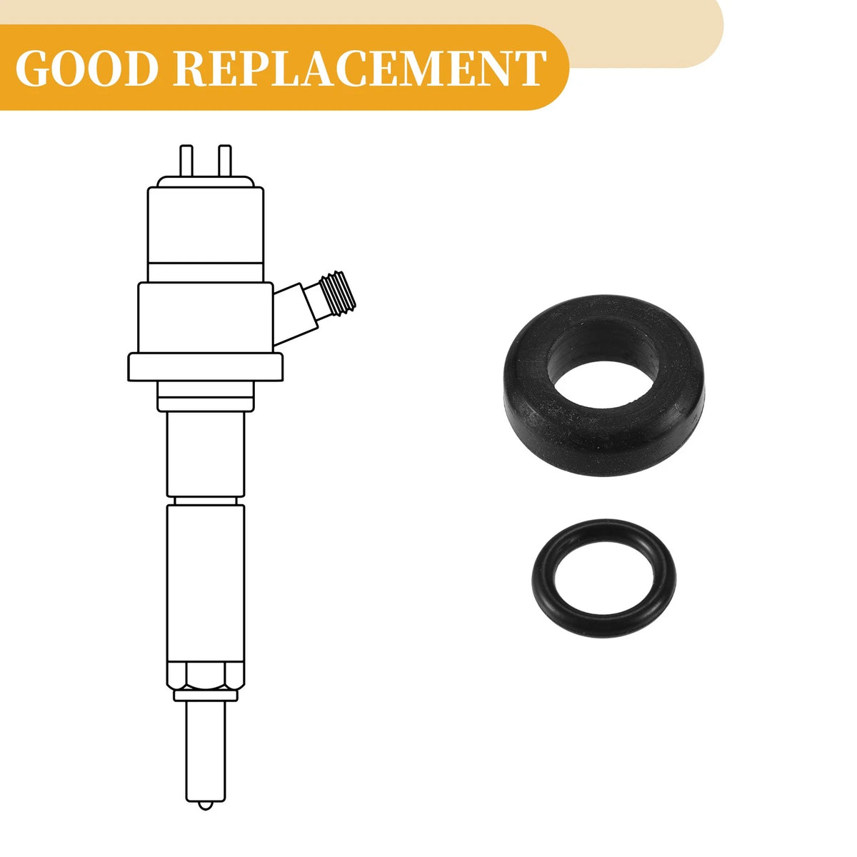 Fuel Injector O-Ring Seals 4 x for Ford F-Series