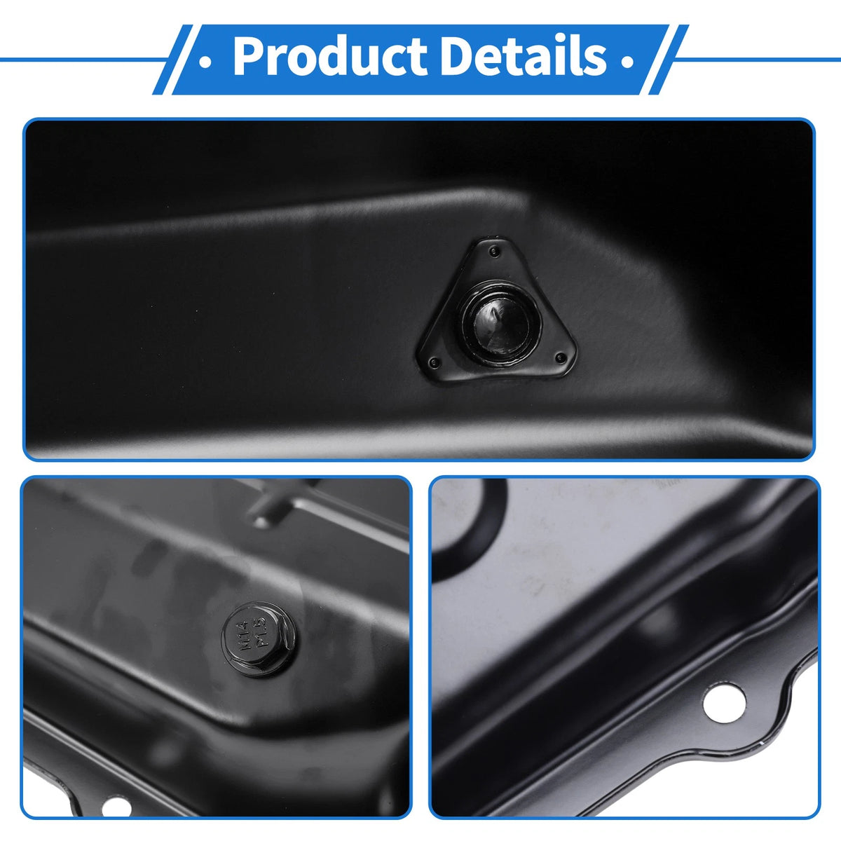 Engine Oil Pan for Jeep Wrangler 2003-2011 - 1 x No.52852912AC, Iron Black