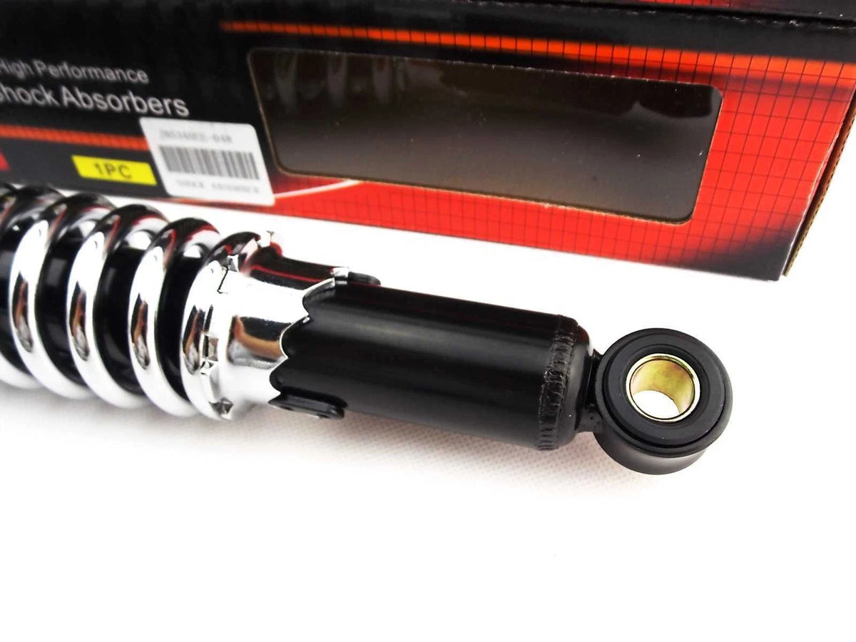 340mm JBS Black/Chrome Rear Shock Absorbers for BMW R75/5 (1969-1973)