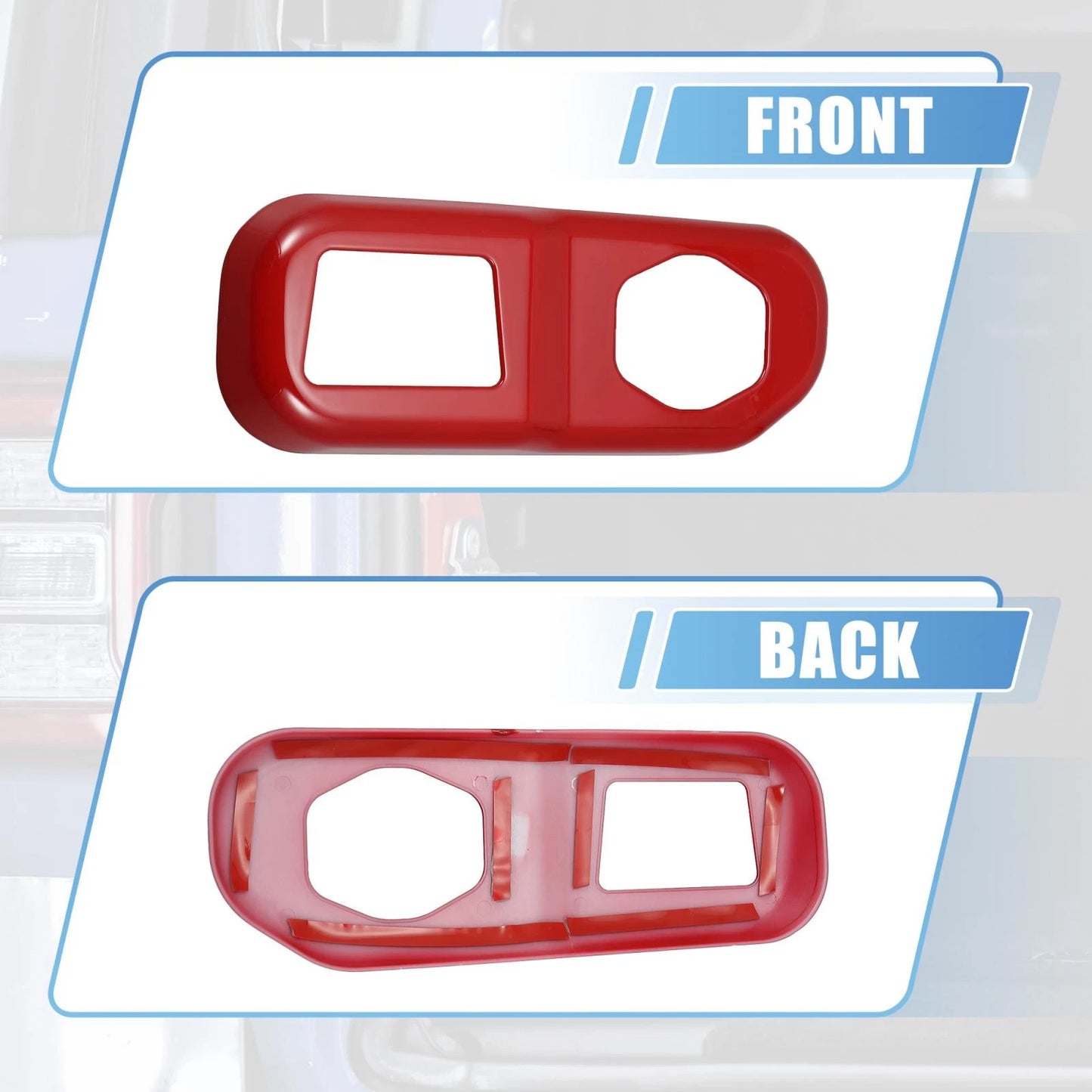 Interior Tailgate Trunk Lock Buckles Panel Cover Trim for Jeep Wrangler (2018+)