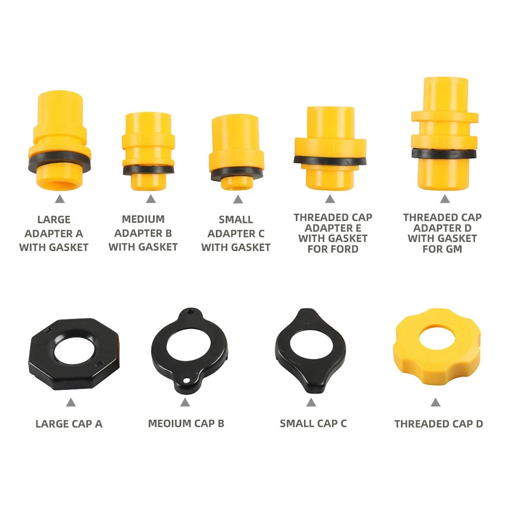 Radiator Coolant Filling Funnel Kit for Auto Cooling System (Fits Most Vehicles)