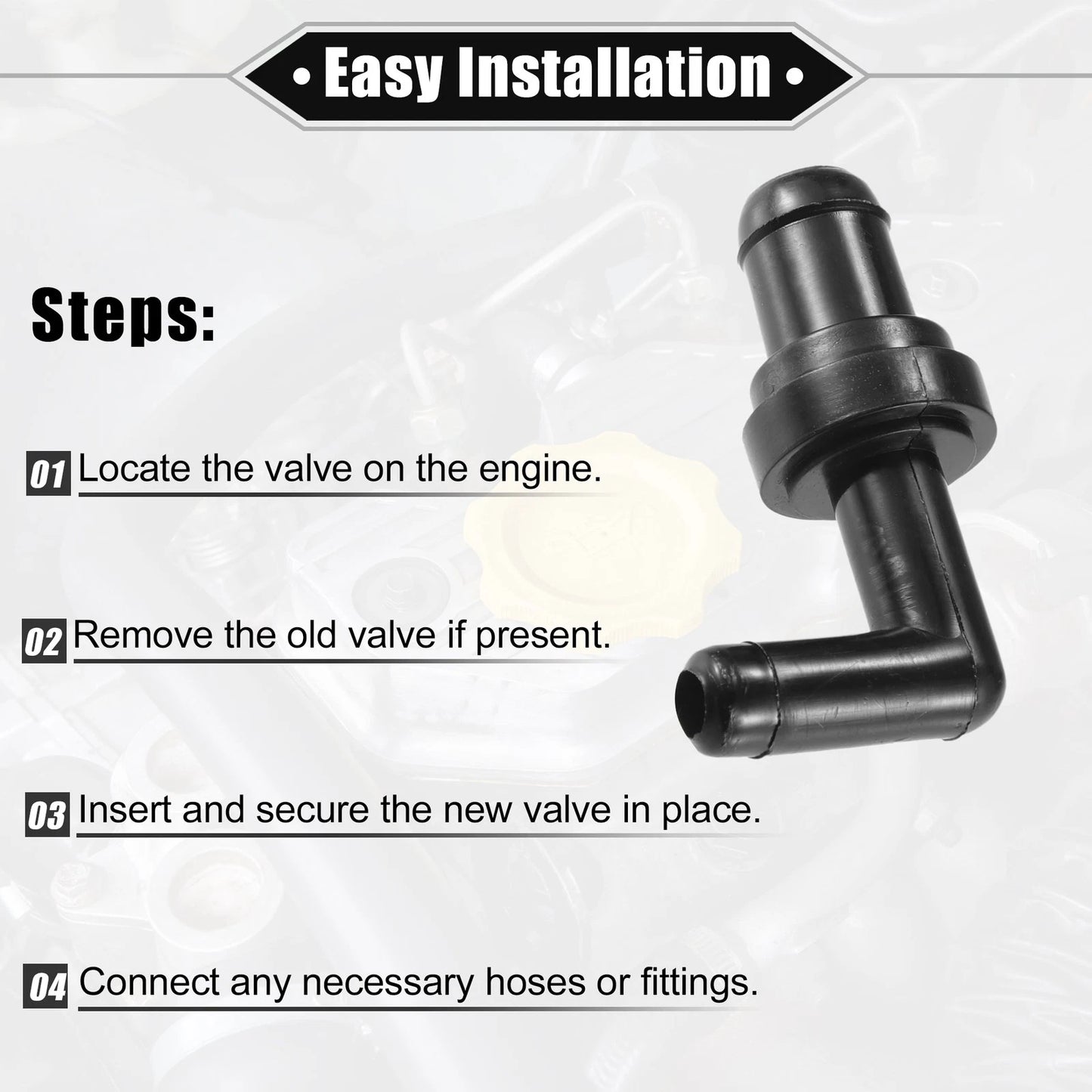 PCV Valve for Honda CR-V (1997-2001), Acura TL (1995-1998) Black