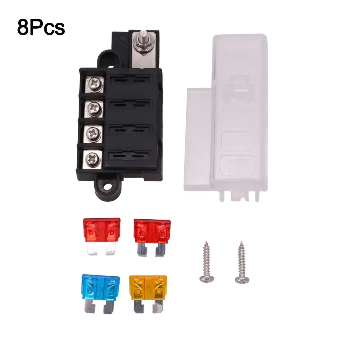Flexible Use 4 Channel Fuse Holder for Car/Truck/Boat Systems