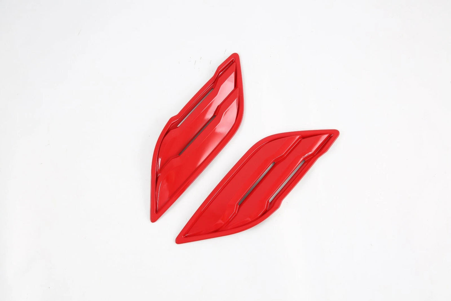 Red ABS Front Side Fender Air Outlet Vent Covers for Ford F150 (2015-2019)