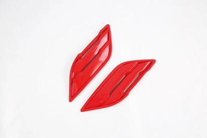 Red ABS Front Side Fender Air Outlet Vent Covers for Ford F150 (2015-2019)