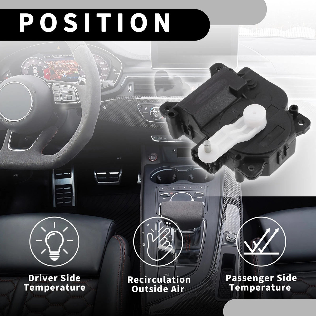 HVAC Heater Blend Door Actuator for Toyota Highlander (2003-2004)