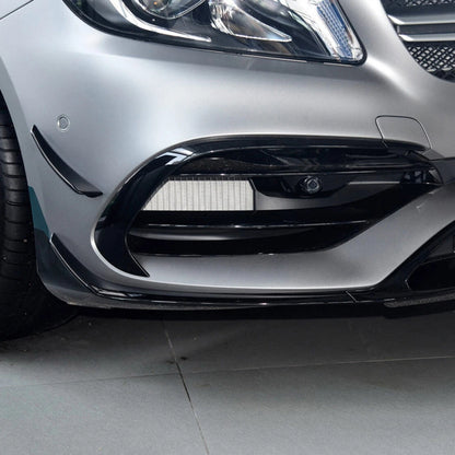 Front Bumper Splitter Spoiler Canards for Benz W176 A250 AMG A45 (16-18)