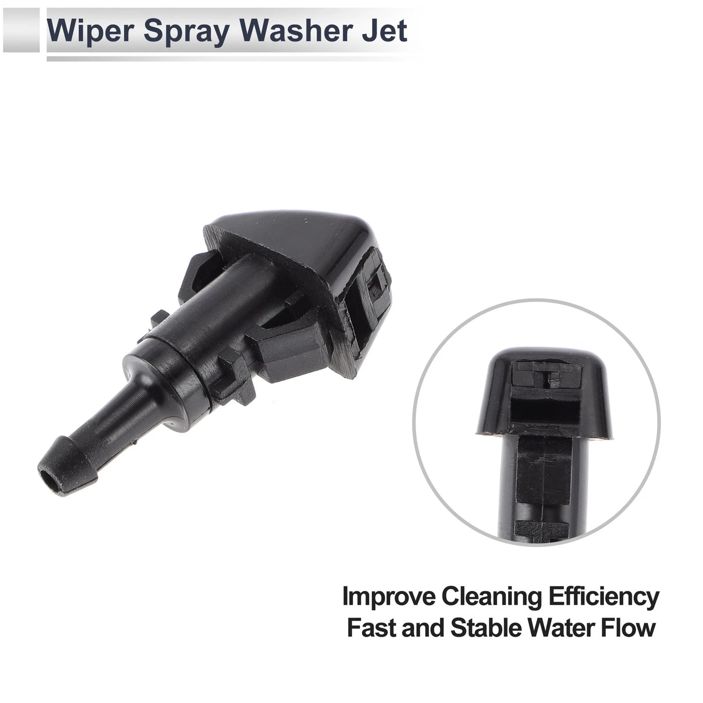 Windshield Washer Nozzle & 6 x Hose Connectors for Jeep (2007-2018)