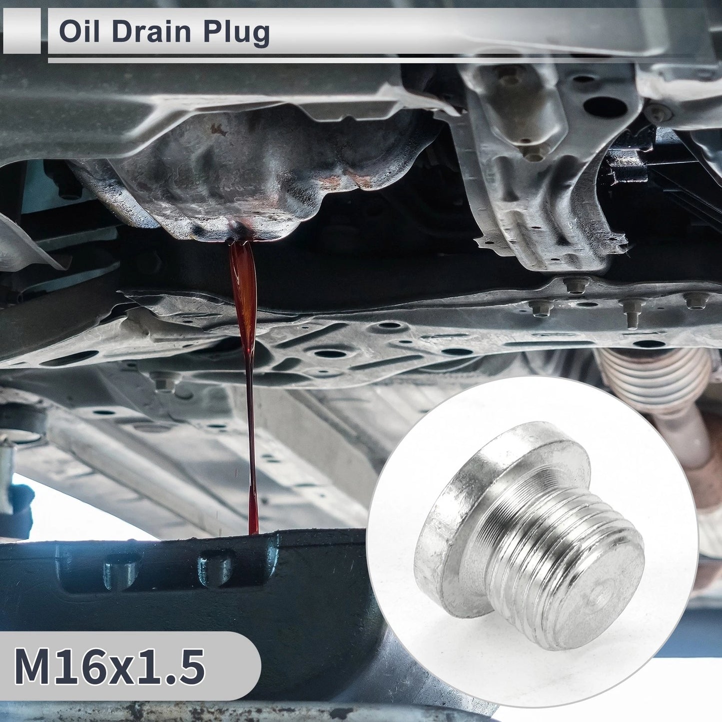 1 Set Engine Oil Drain Plug with Gasket for Car Motorcycle