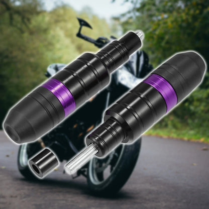 2 x Frame Slider Exhaust Anti Crash Fall Protector Purple for Honda